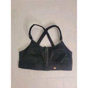 SHEFIT Ultimate Sport Bra SZ Luxe Black Rose Gold Logo Adjustable L